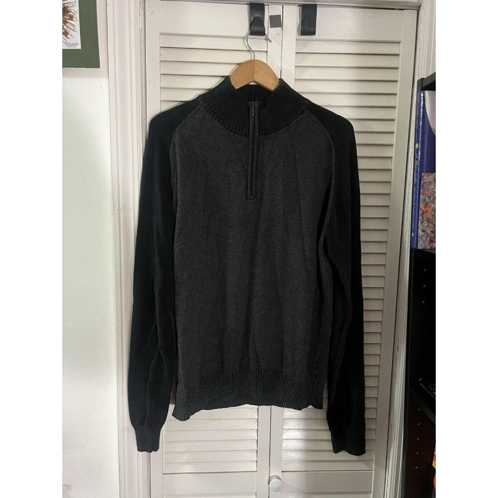 Calvin Klein Jeans 1/2 Zip Pullover Two Tone Sweater Men's Size XL